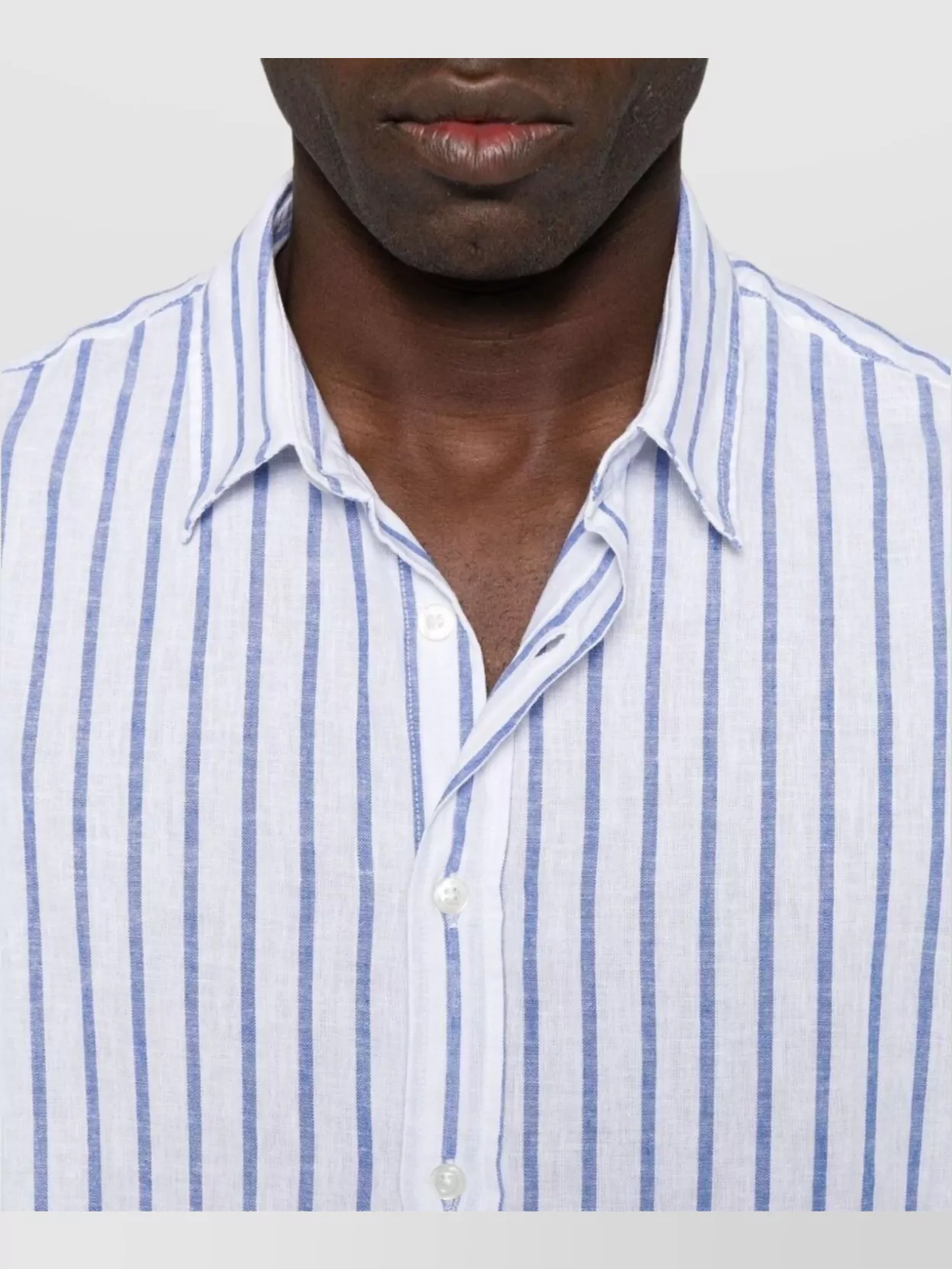 Woolrich Shirt Striped Pattern Curved Hem
