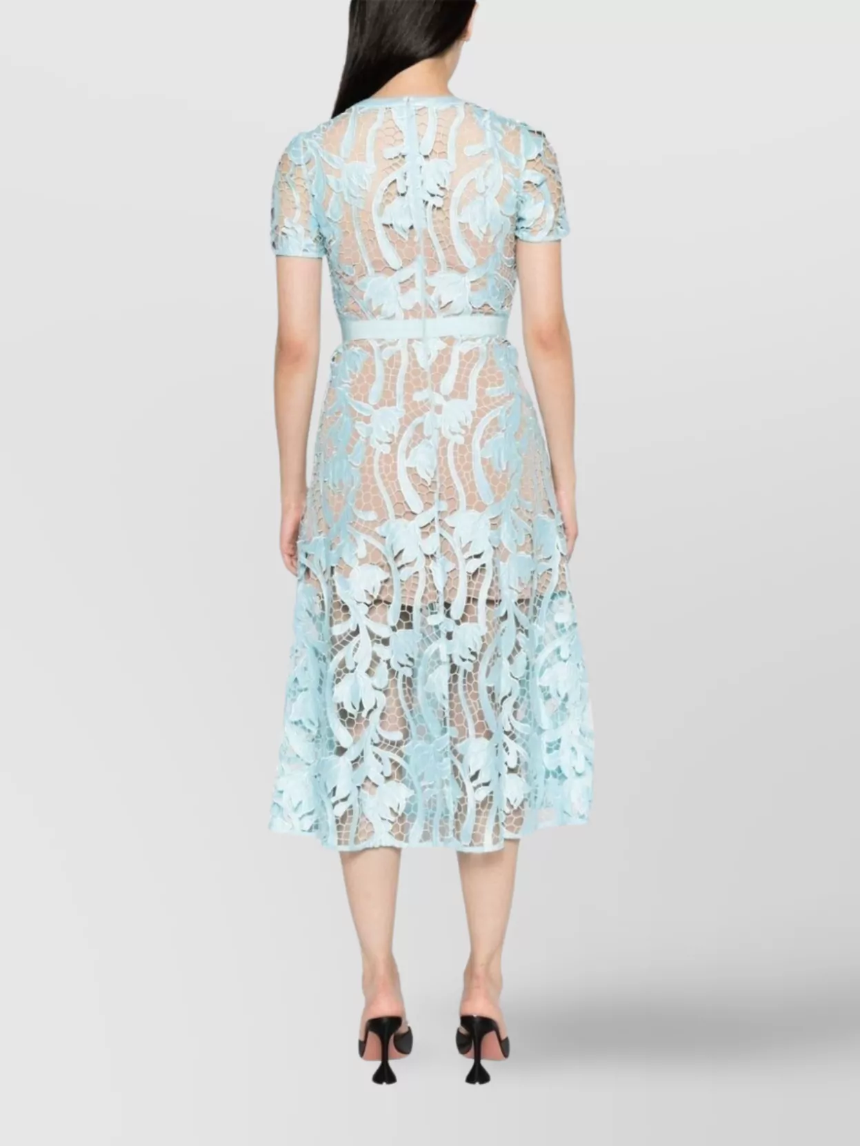 Self-Portrait Lace Flared Midi Dress
