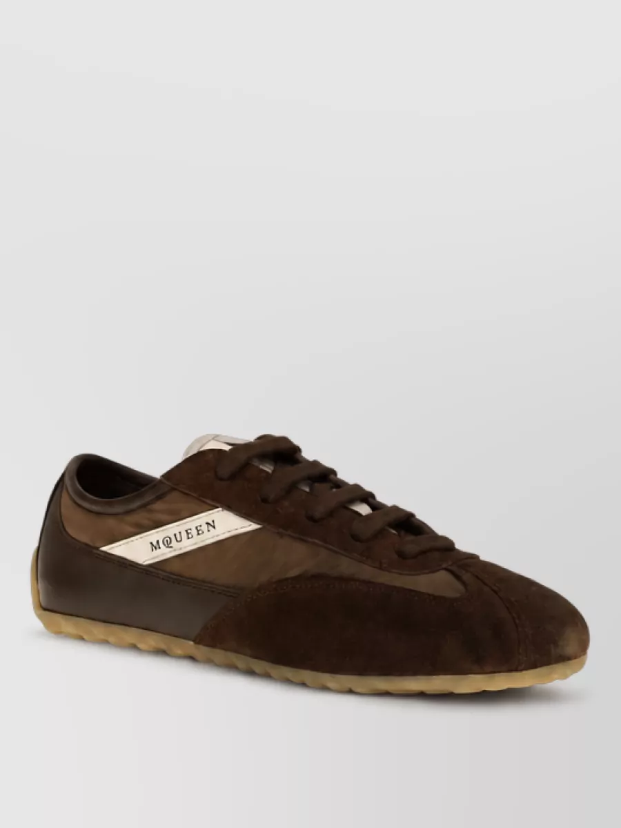 Alexander McQueen suede leather lace-up sneakers