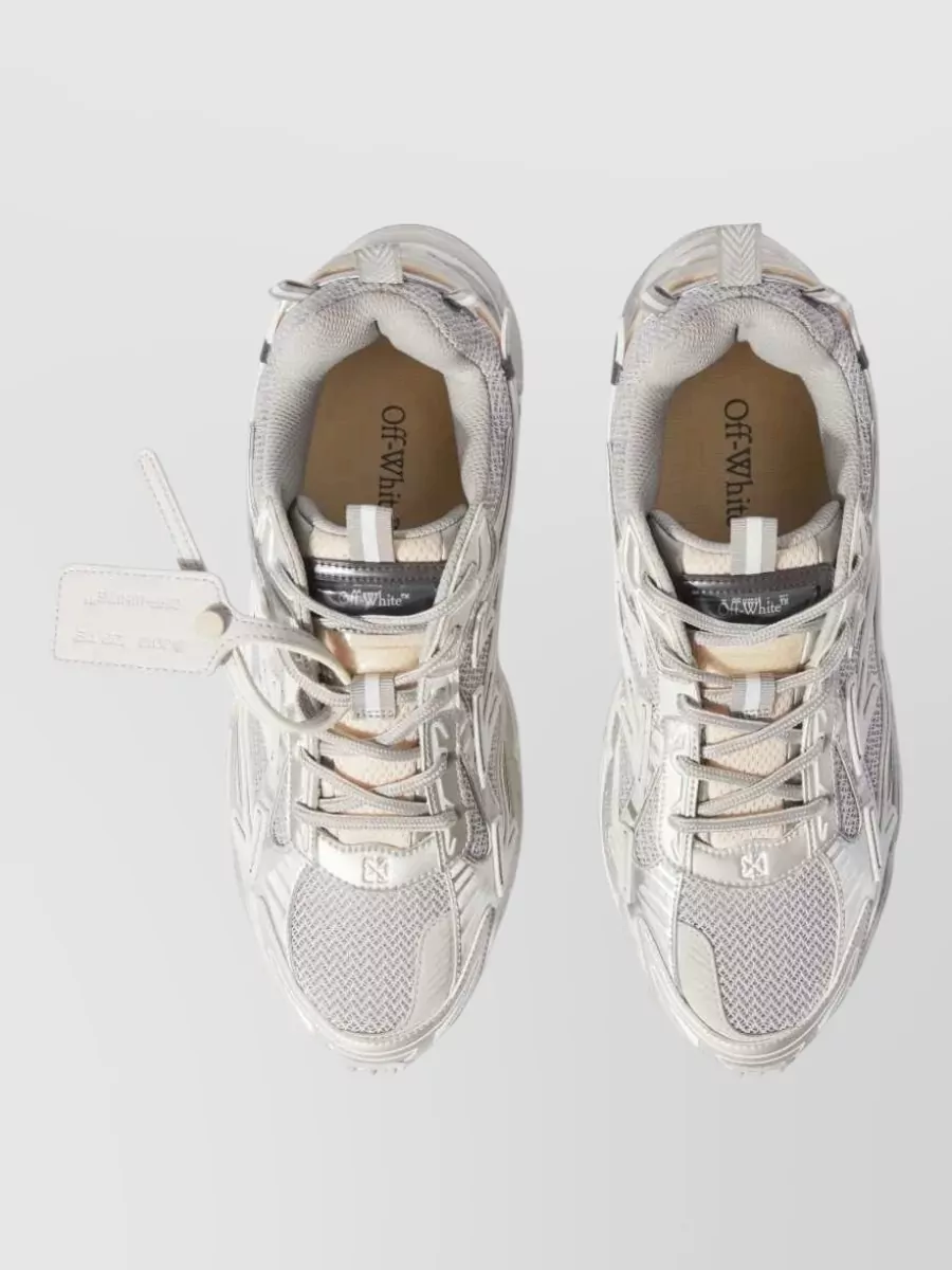 Off-White Mesh Low-Top Sneakers