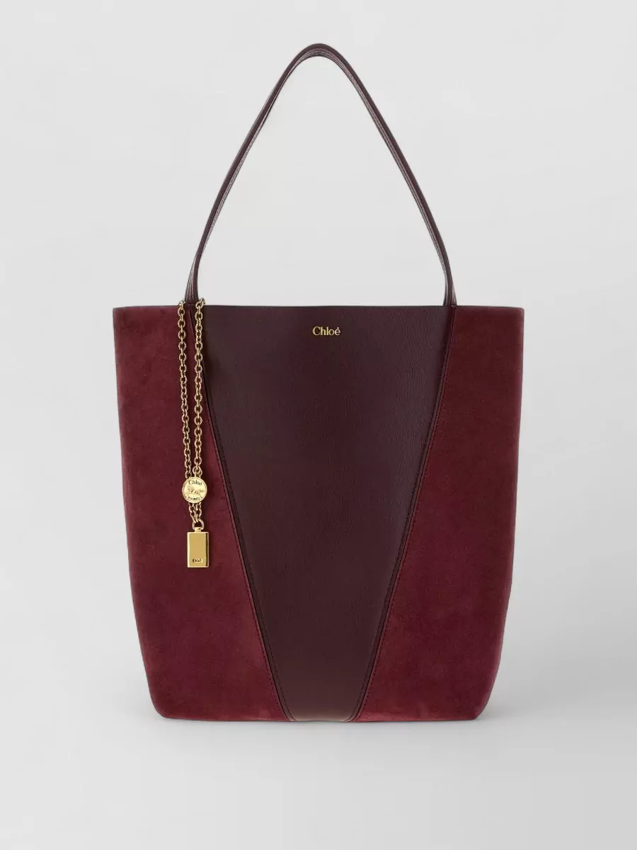Chloé chloé spin leather tote bag