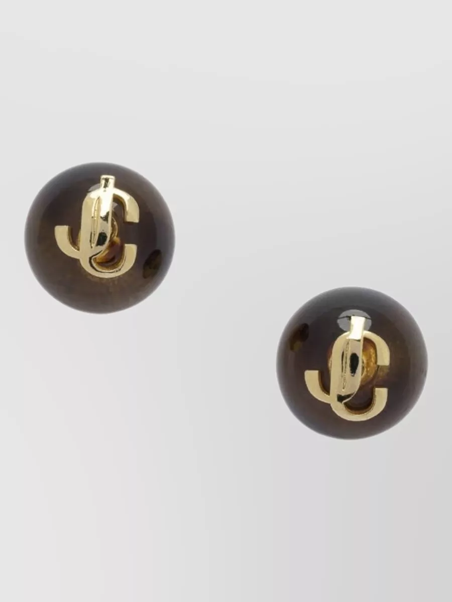 Jimmy Choo Logo Stud Earrings