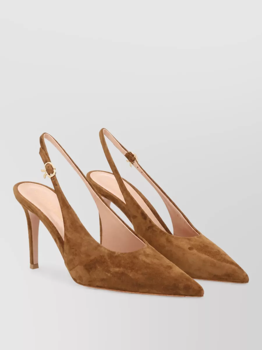 Gianvito Rossi suede leather mules