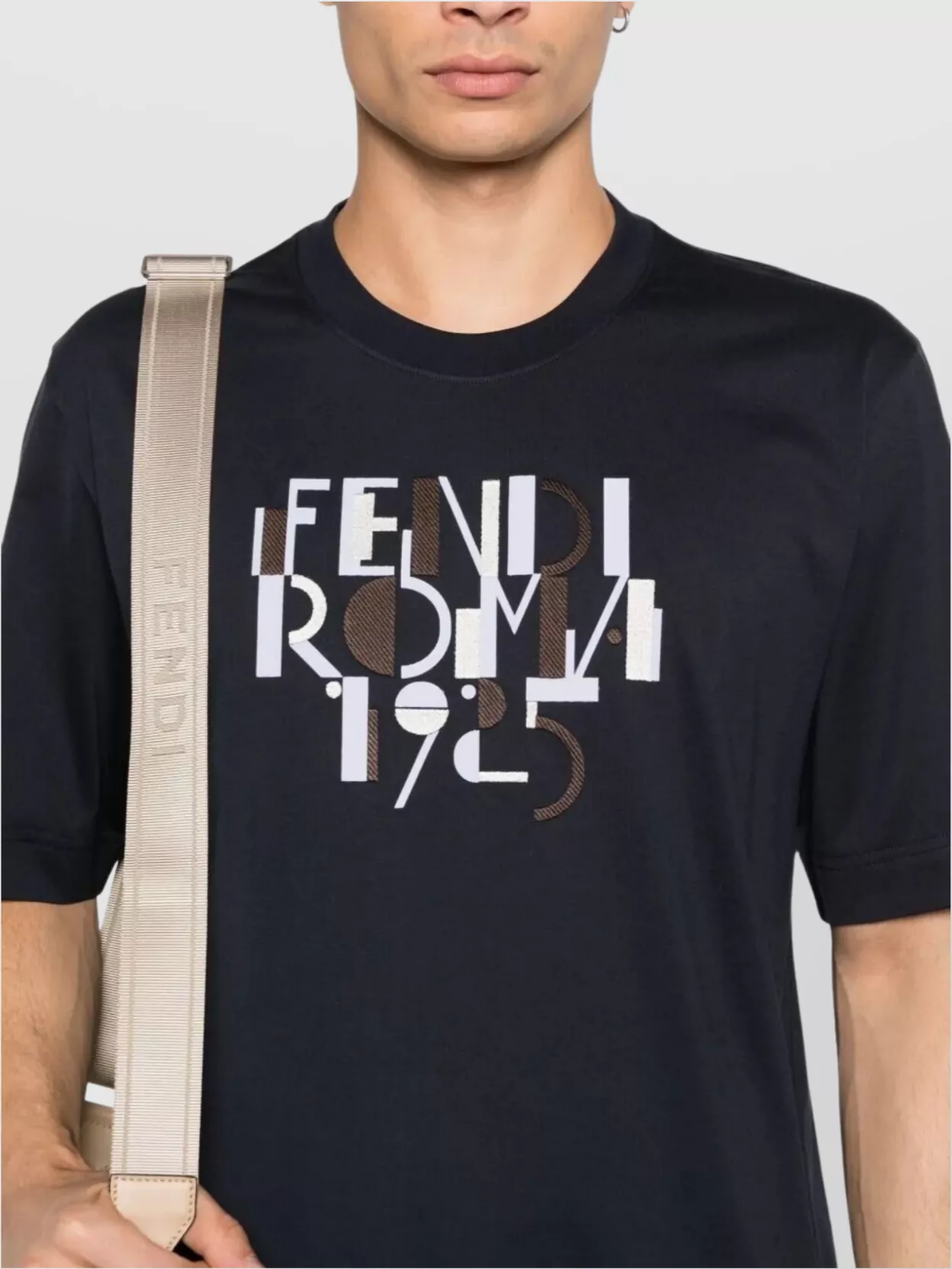 Fendi Roma Crew Neck Graphic Print Short Sleeves