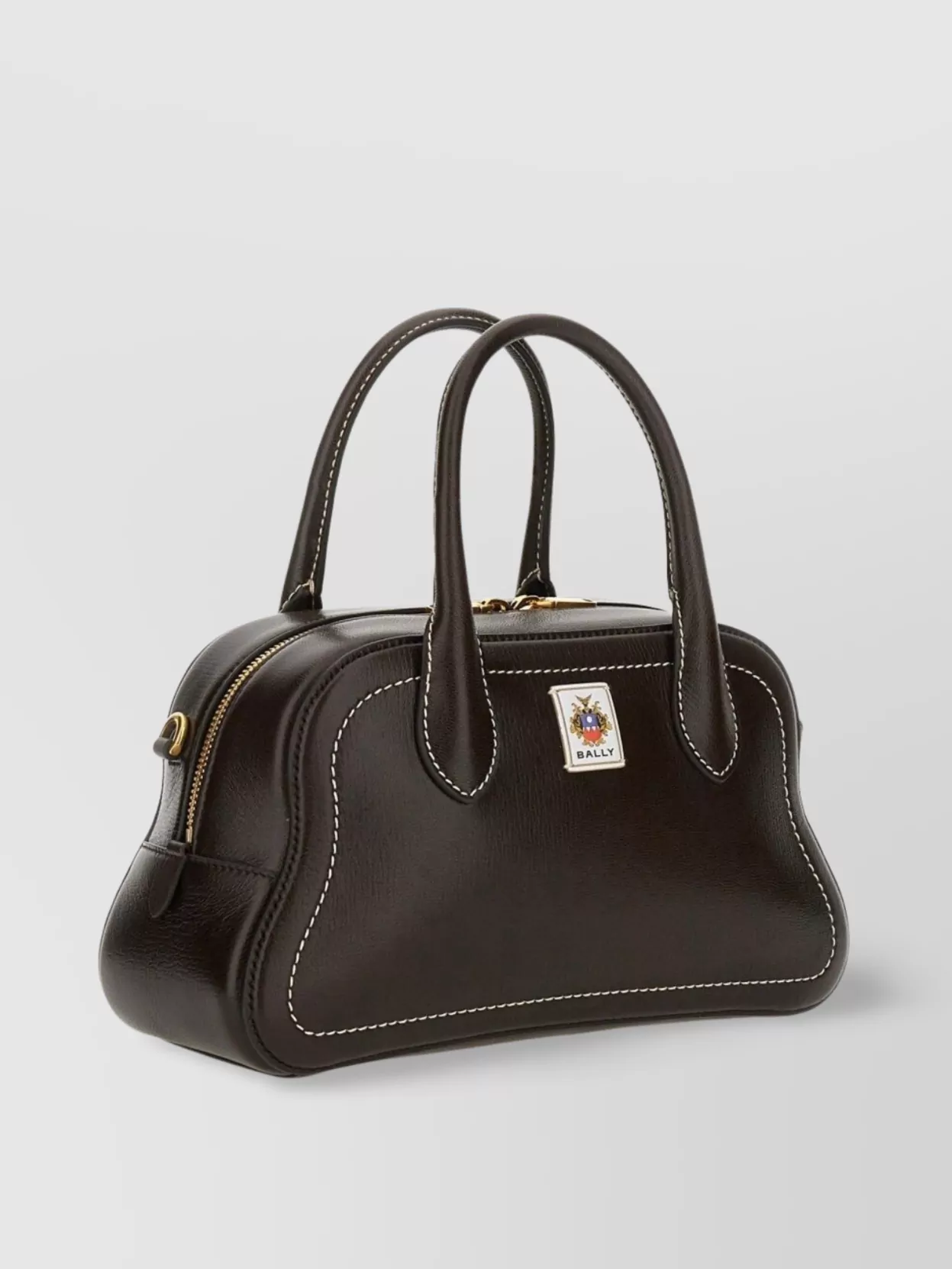 Bally Stitching Contrast Detachable Strap Top Handles Bag