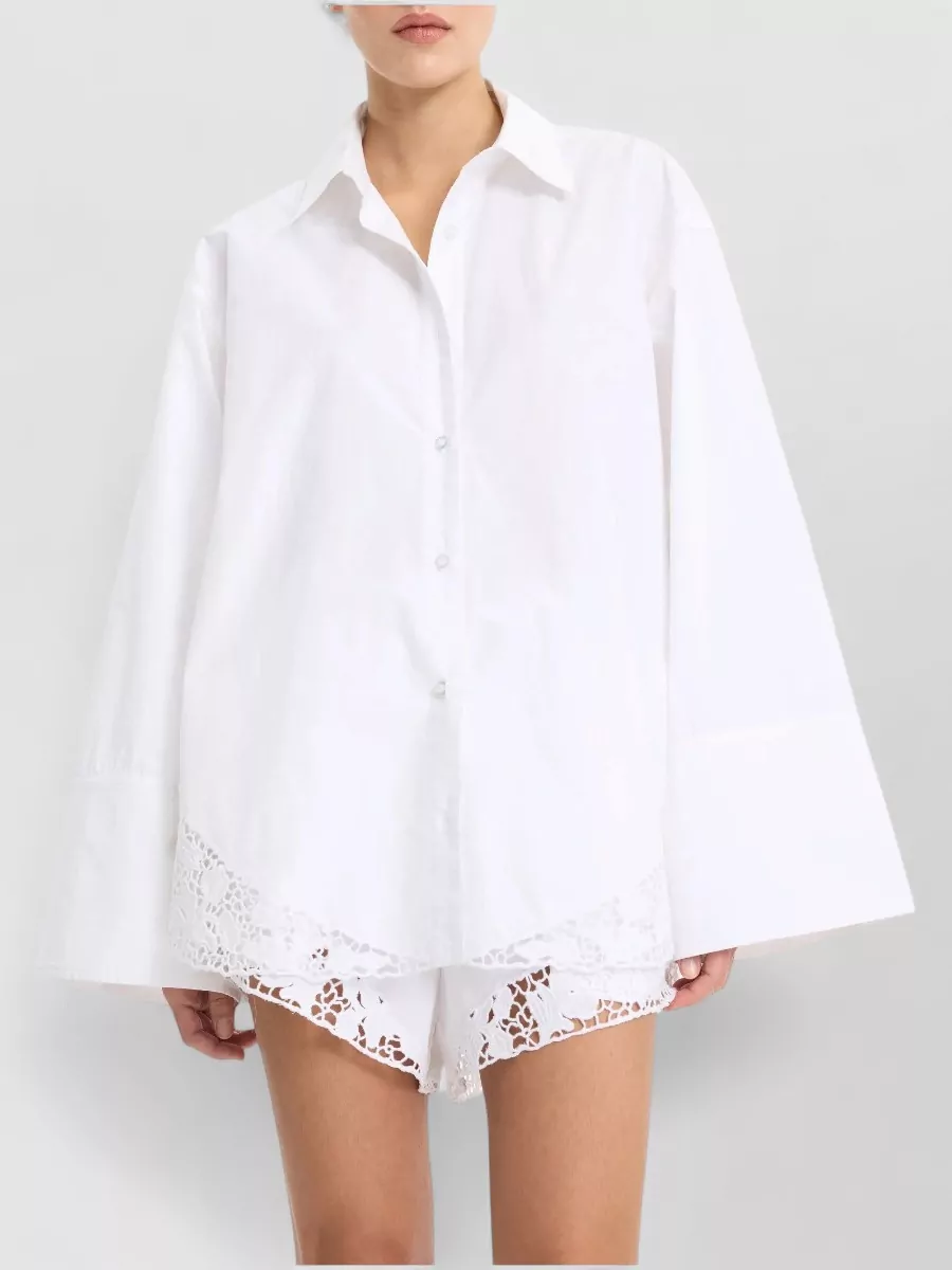 Rotate cotton oversized shirt