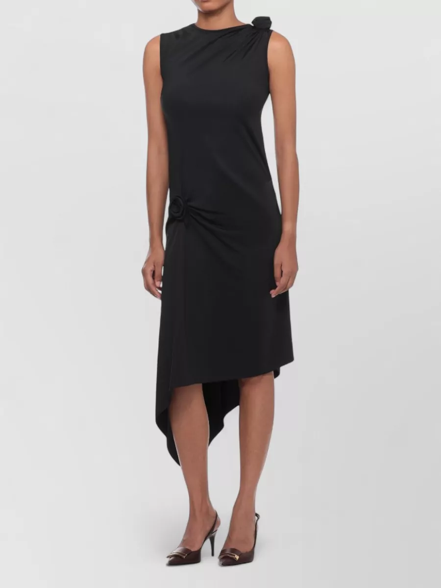 Coperni Asymmetric Sleeveless Midi Dress