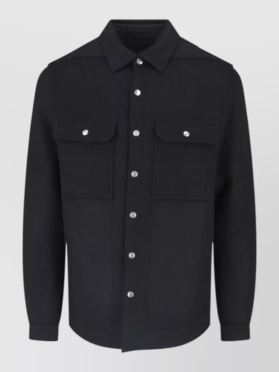 Rick Owens virgin wool single-breasted coat