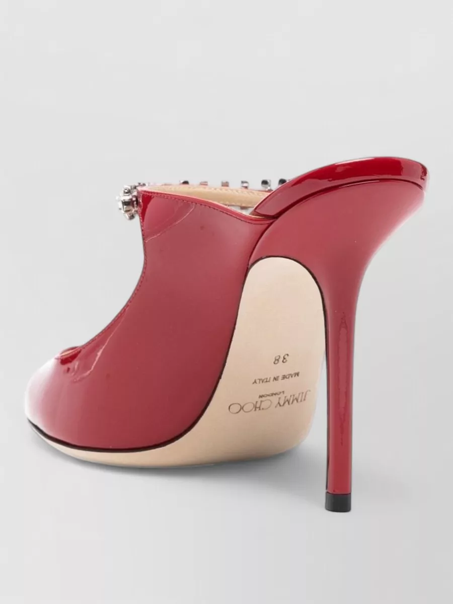Jimmy Choo Crystal-Embellished Leather Pointed-Toe Pumps