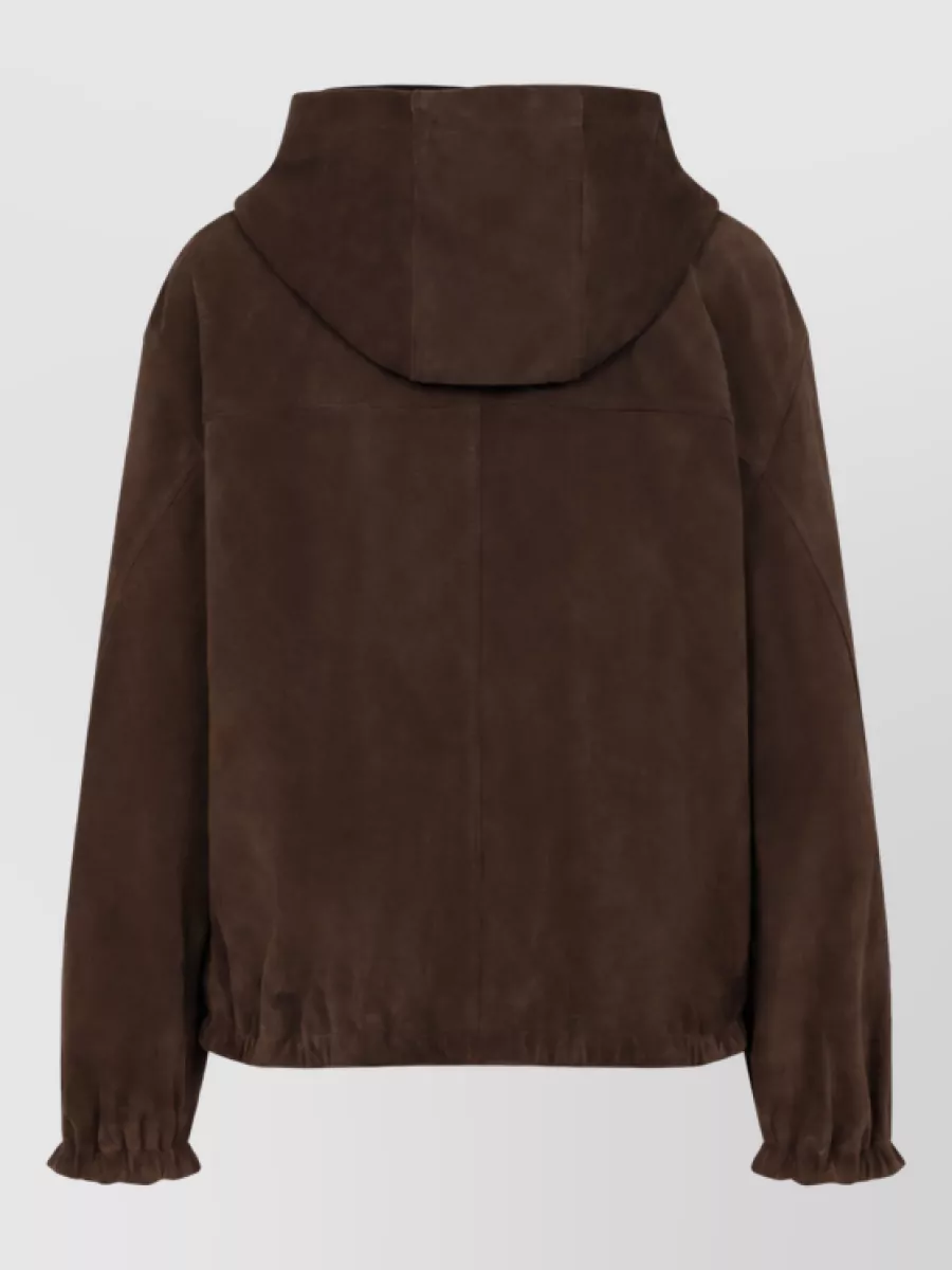 Moschino Suede Leather Oversized Coat