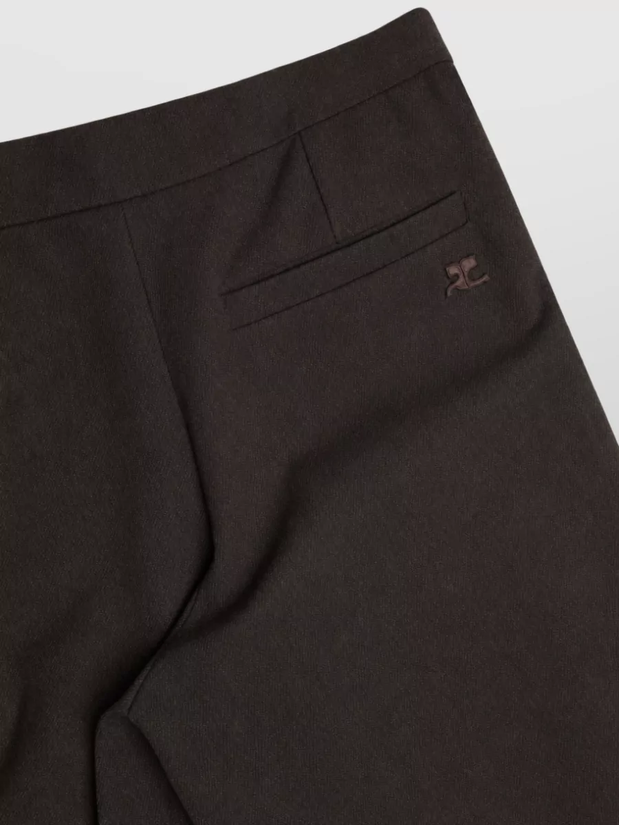 Courrèges Mélange Twill Straight-Leg Trousers