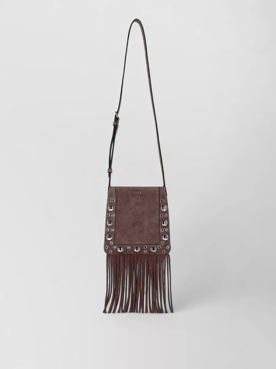 Valentino Garavani Vlogo Signature Small Suede Shoulder Bag