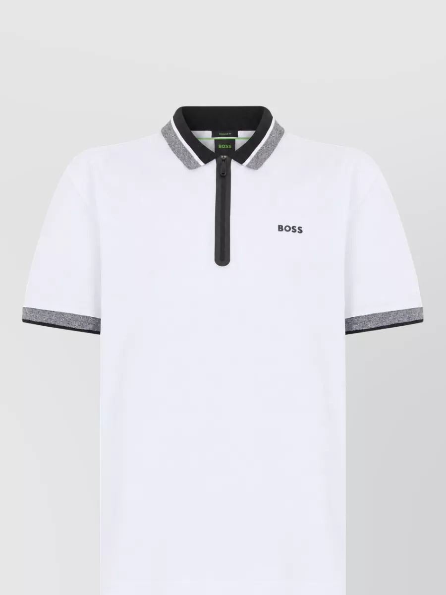 Boss cotton short-sleeve polo shirt