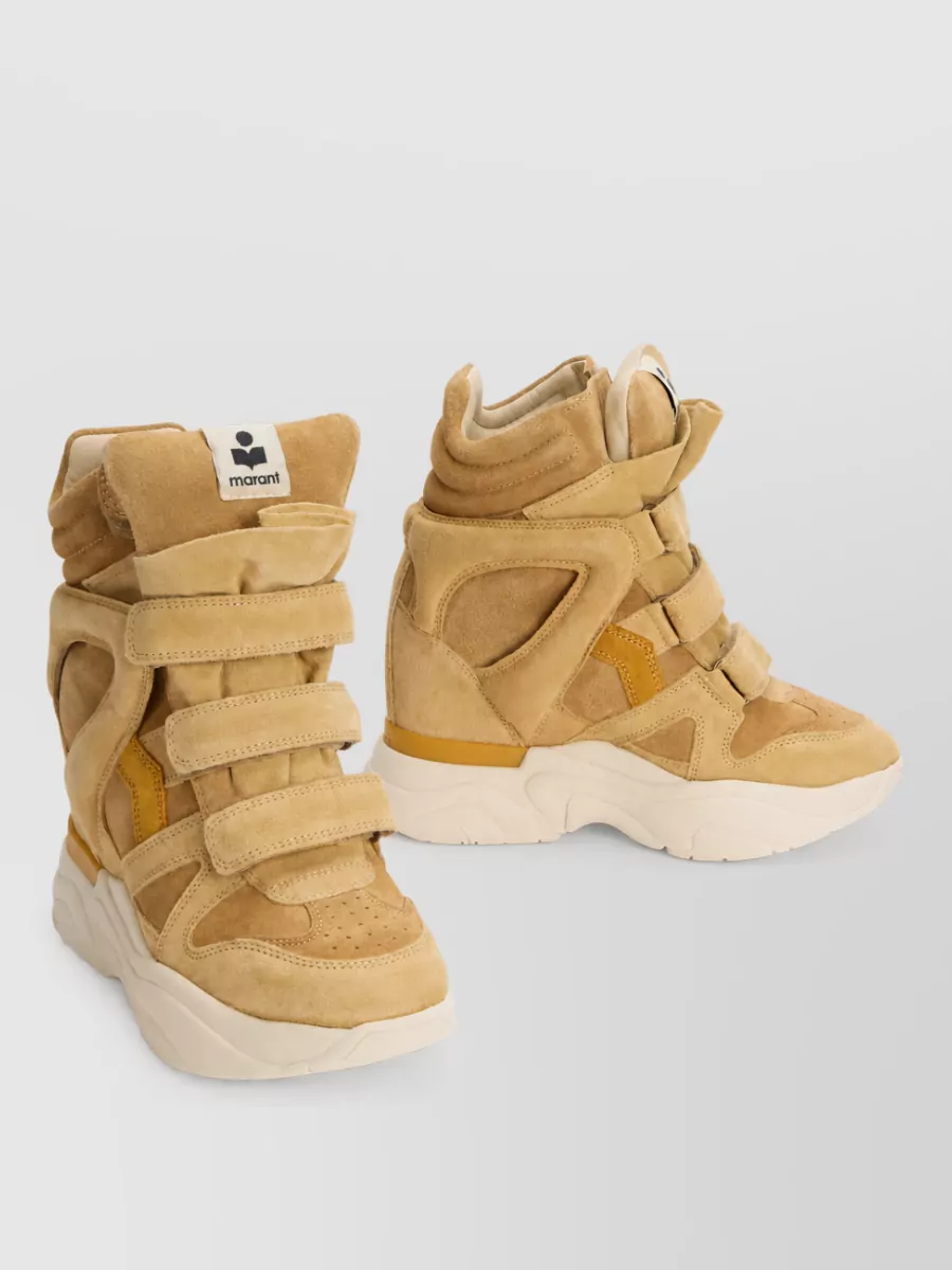 Isabel Marant Suede Leather Wedge Sneakers