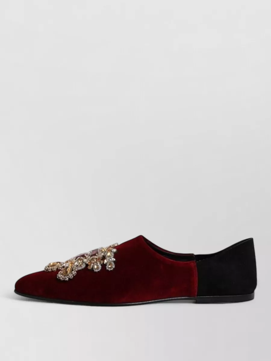 Dolce&Gabbana Embellished Velvet Slippers