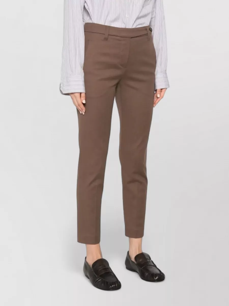 Brunello Cucinelli Cropped Slim-Fit Tapered-Leg Suit Trousers