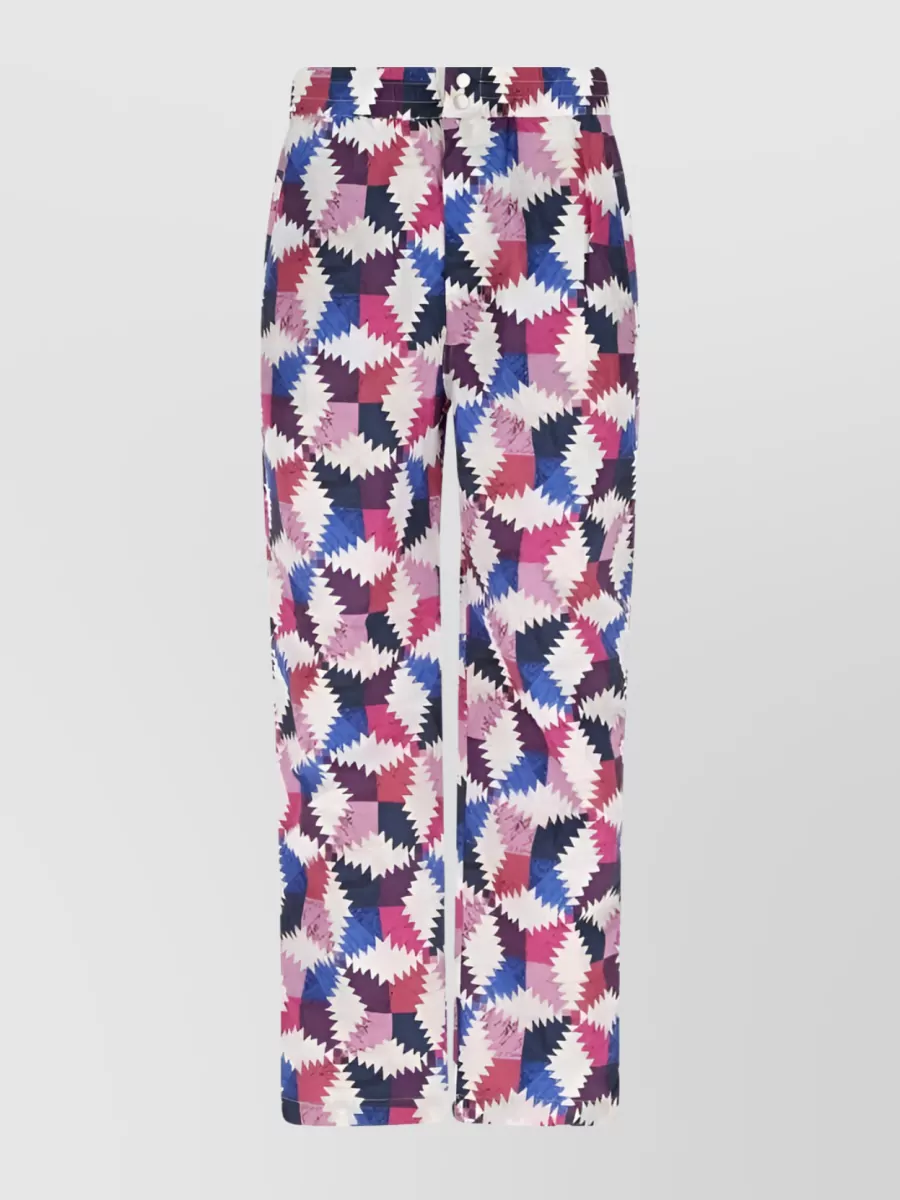 Shop Isabel Marant Midaloni Printed Elastic Waist Trousers In Purple
