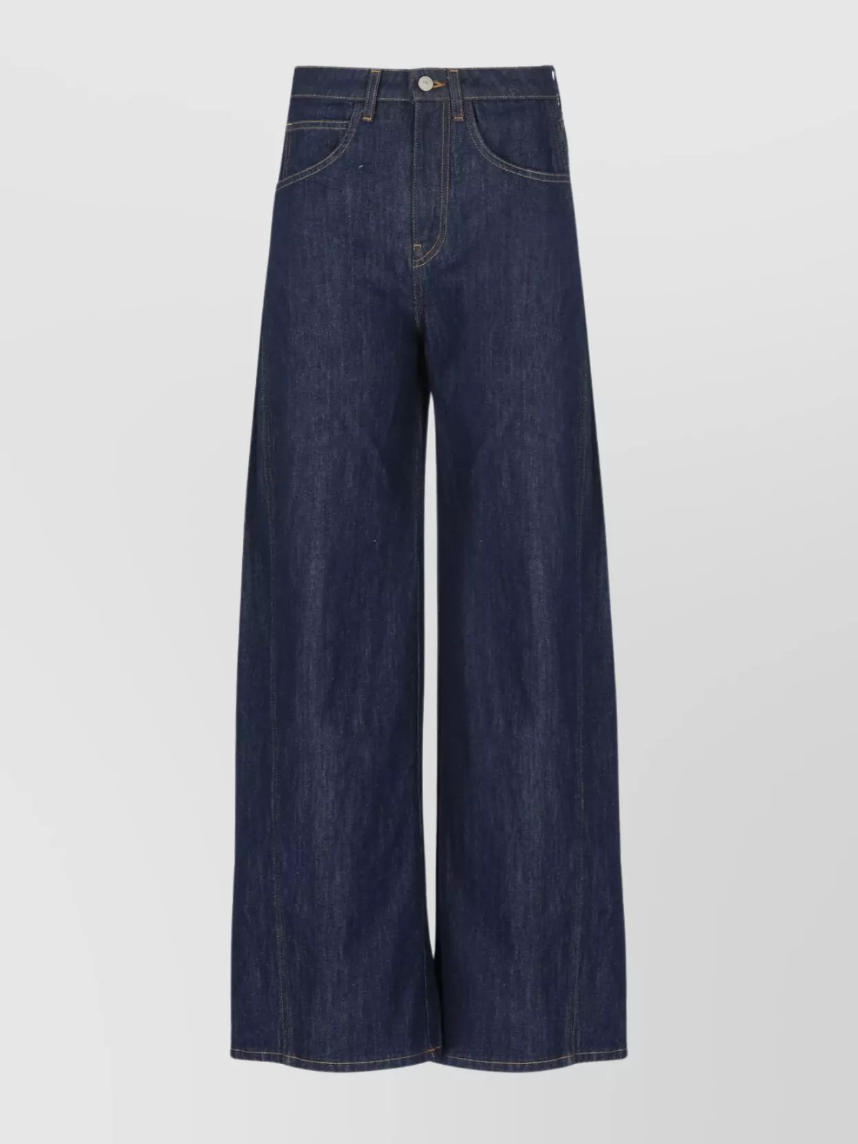 Dondup Wide-leg Palazzo Jeans With Contrast Stitching In Blue