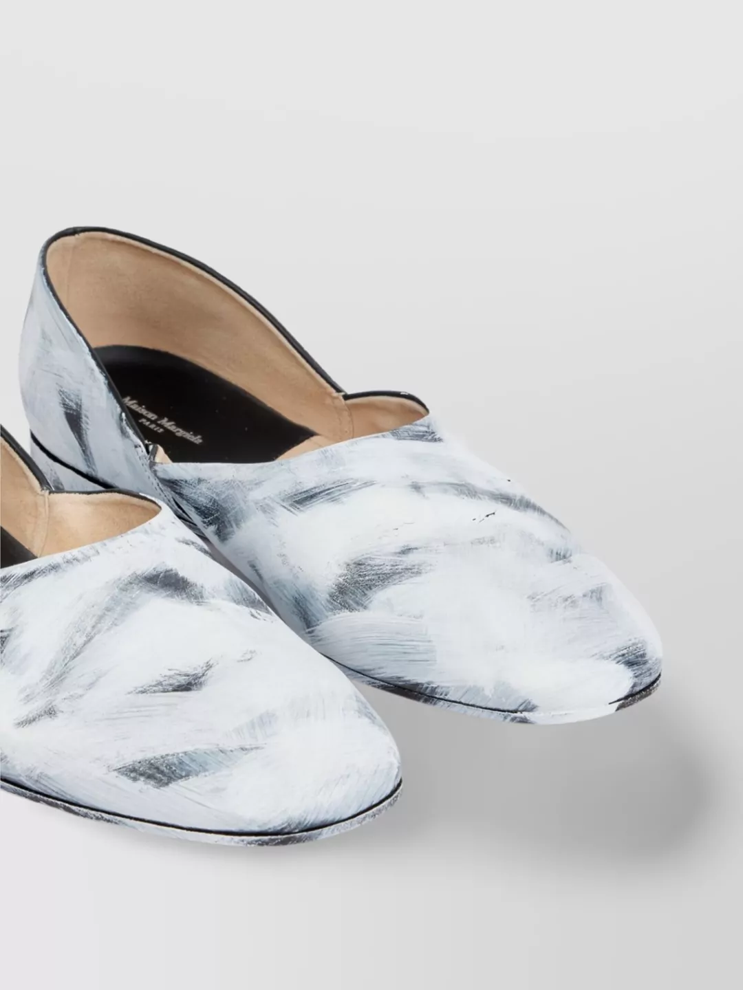 Maison Margiela Bianchetto Grecian Slippers Man Mat Bianchetto