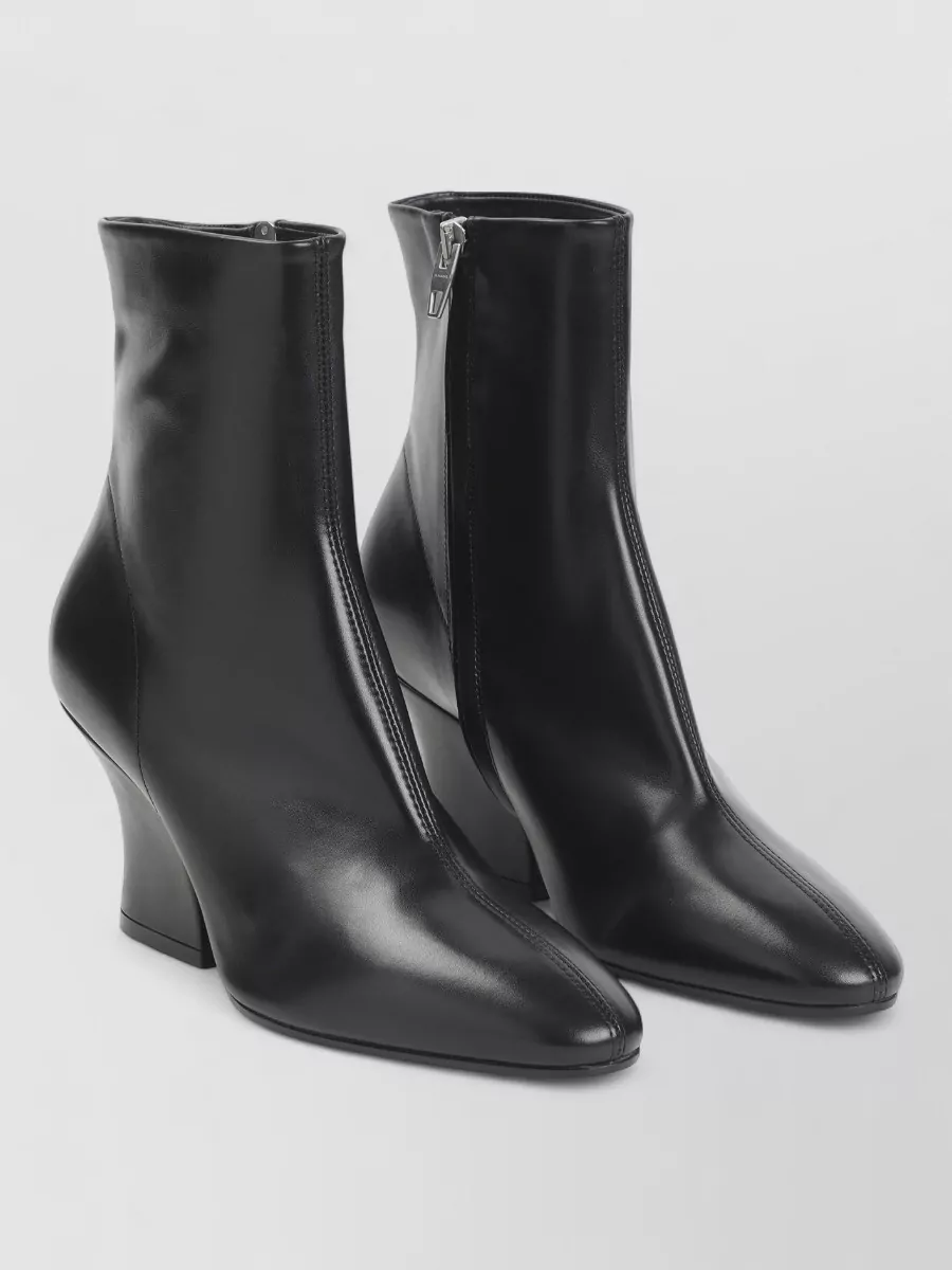 Jil Sander leather lune ankle boots