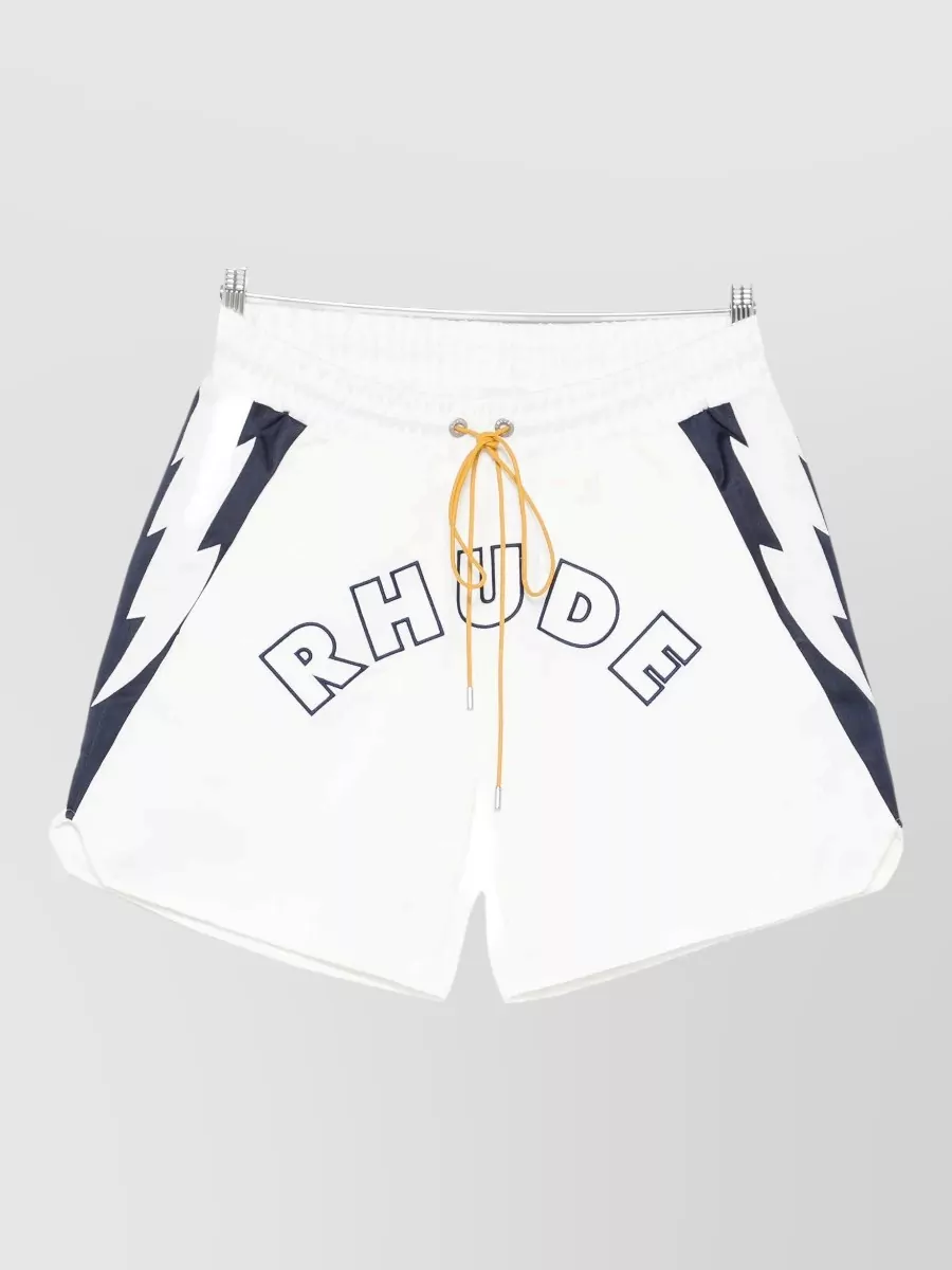 Rhude Logo-patch swim shorts