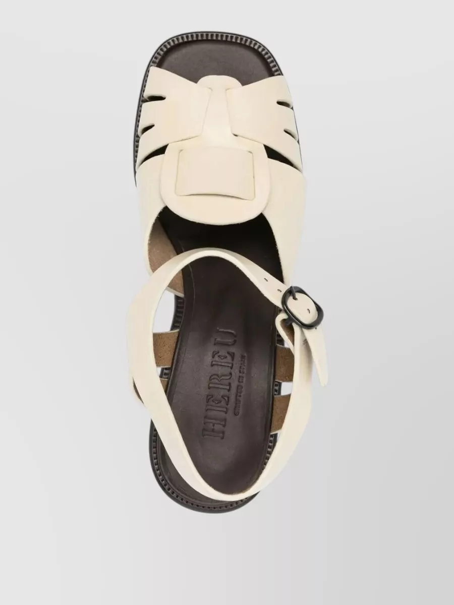 Hereu Leather Square Heeled Sandals