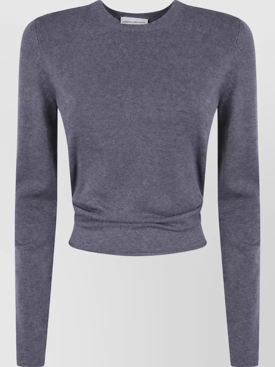 Semicouture Round neck cutout back sweatshirt