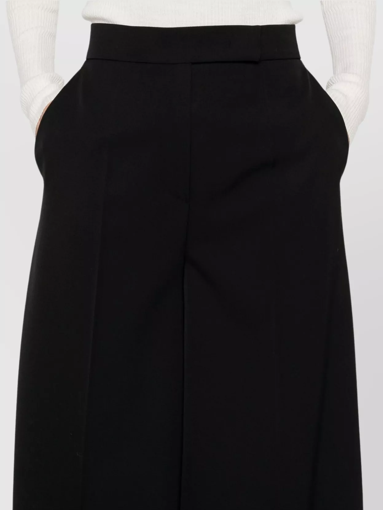 Max Mara Wool Gabardine High-Waisted Trousers