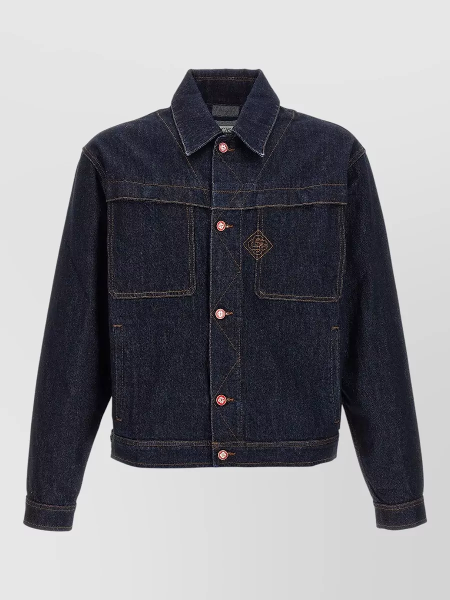 Casablanca Denim Dropped-Shoulder Jacket