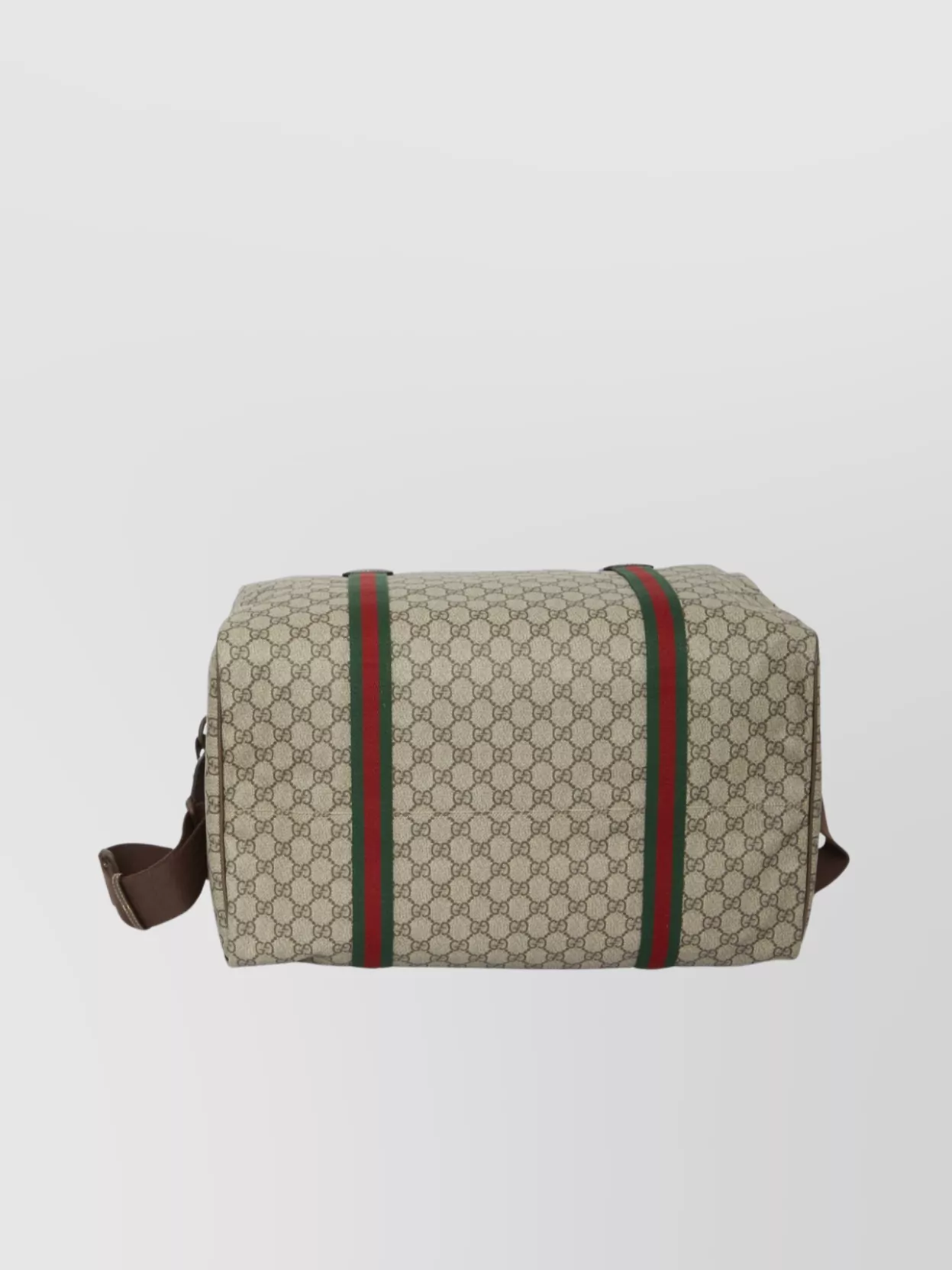 Gucci Supreme Fabric Duffle Bag With Leather Trims