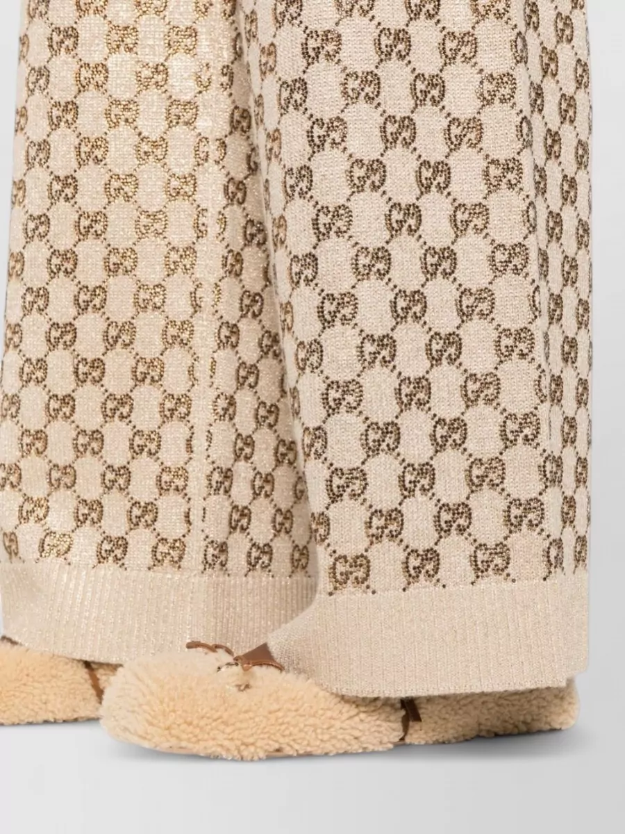 Gucci Cashmere High-Rise Wide-Leg Trousers