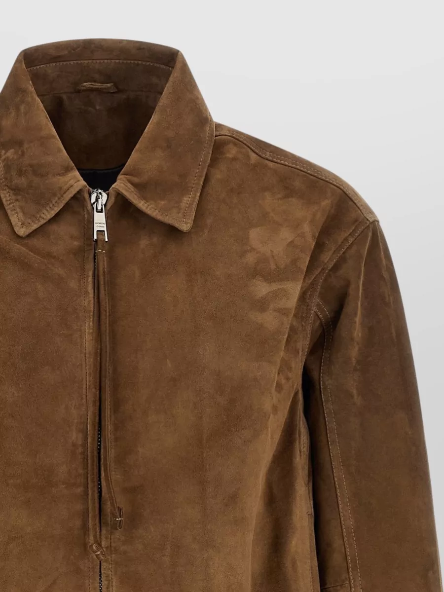 Giorgio Brato Suede Single Breasted Coat