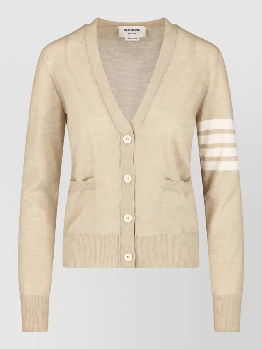 Thom Browne Wool Crewneck Cardigan