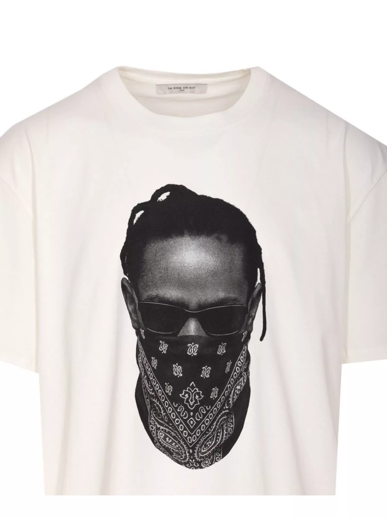 Ih Nom Uh Nit Future Mask Graphic Crewneck T-shirt In White
