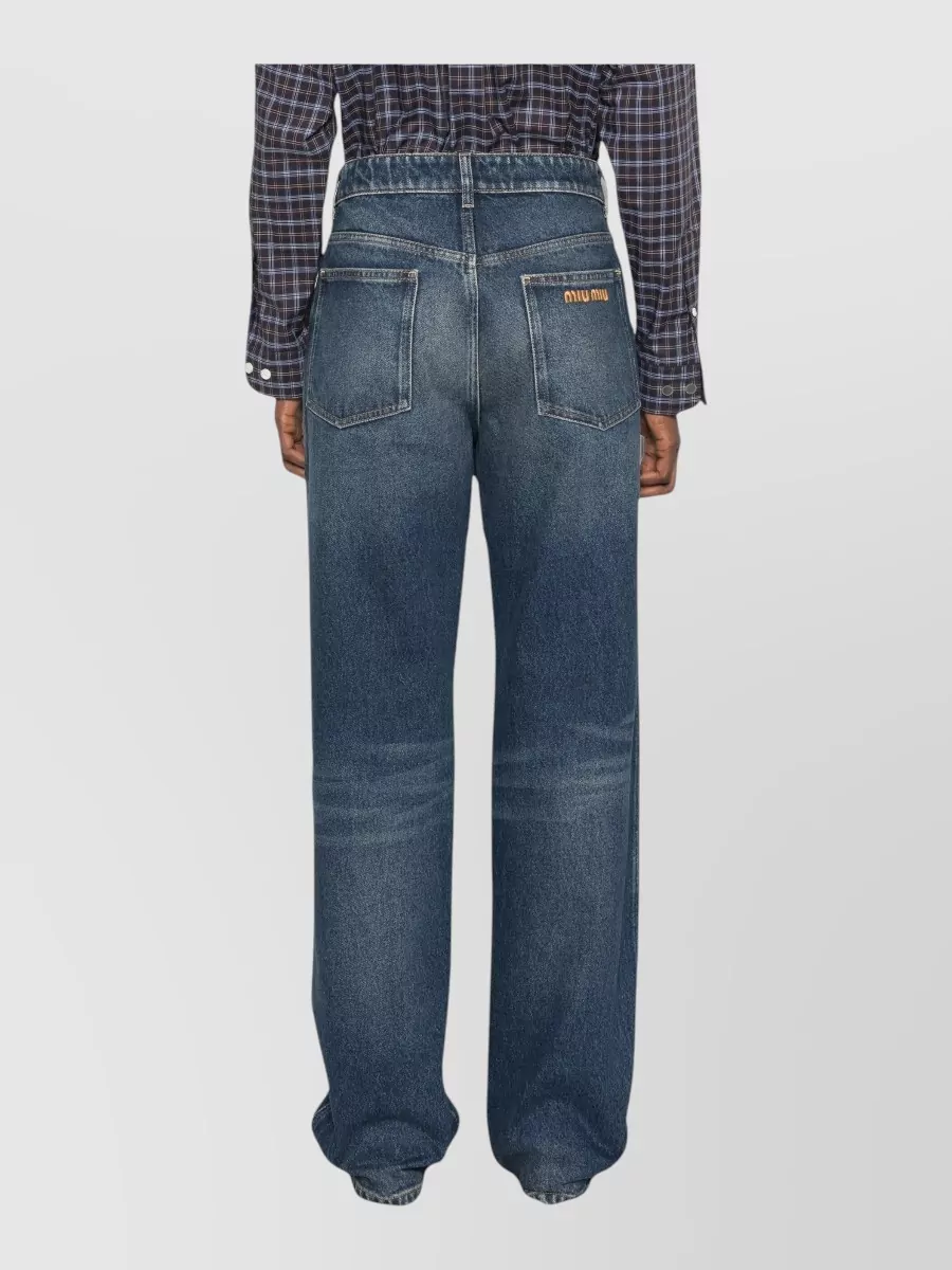 Miu Miu Denim High-Rise Boyfriend Jeans