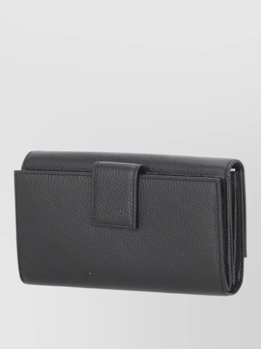 Coccinelle Flap Wallet Pebbled Leather Textured Finish