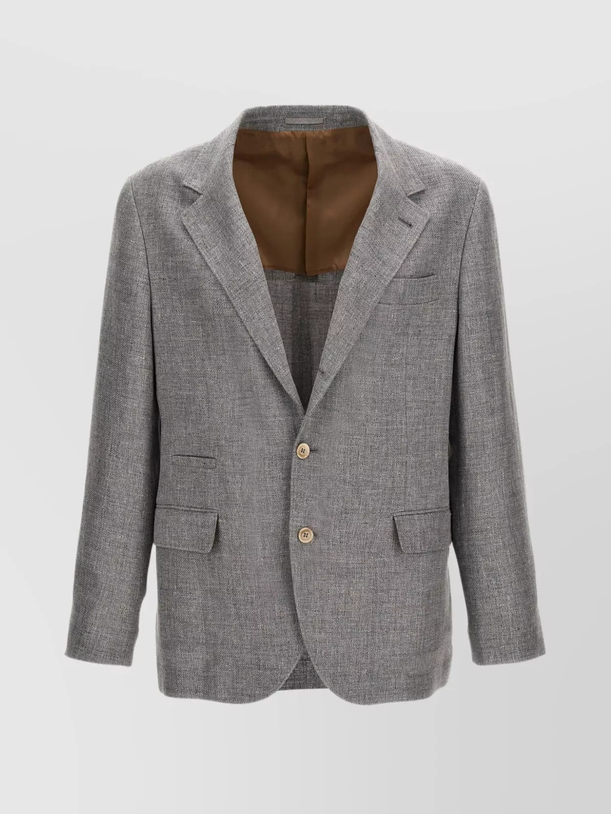 Brunello Cucinelli Single-Breasted Linen Blend Blazer