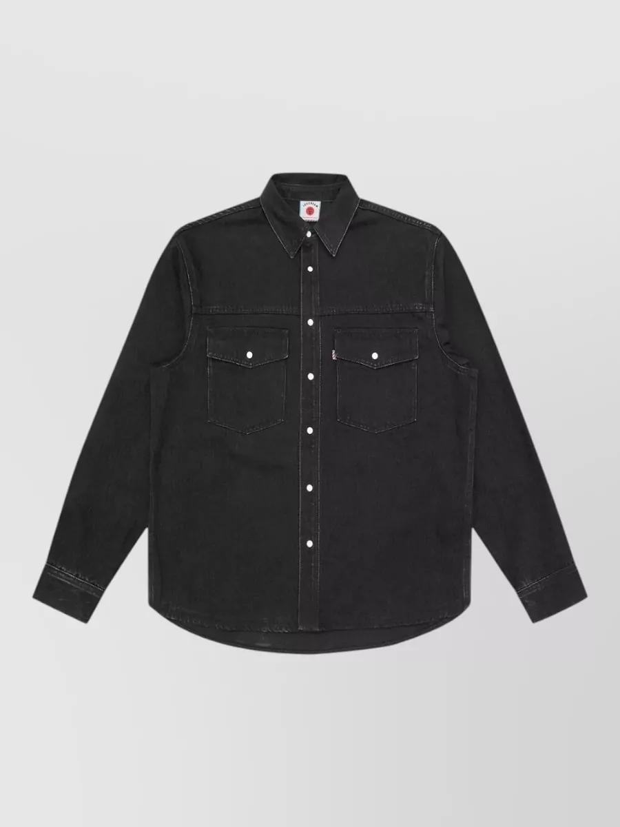 Icecream denim long-sleeve shirt