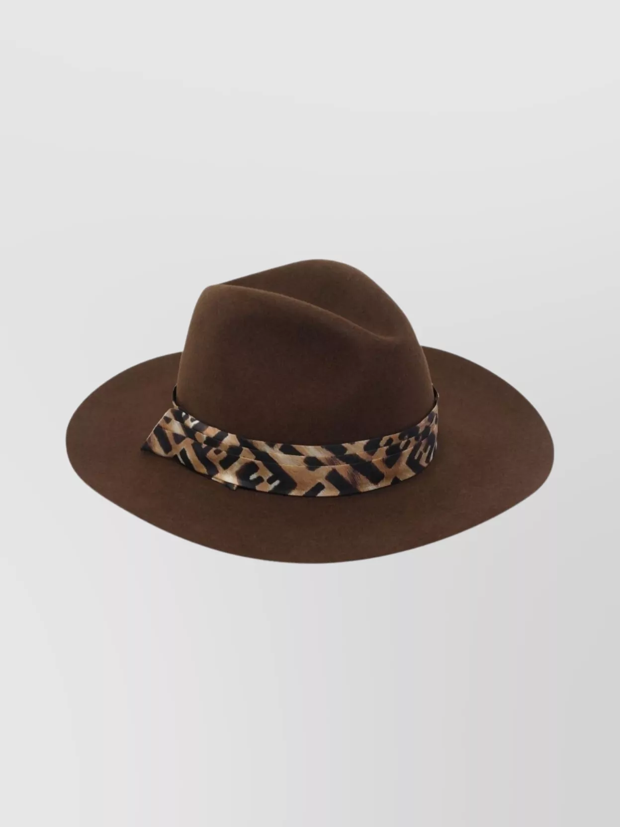 Fendi Stylish Wide Brim Hat With Animal Print
