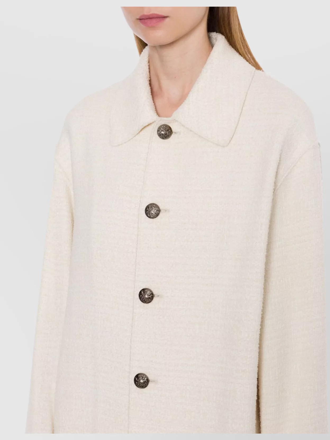 Philosophy Bouclé Cotton Caban Coat