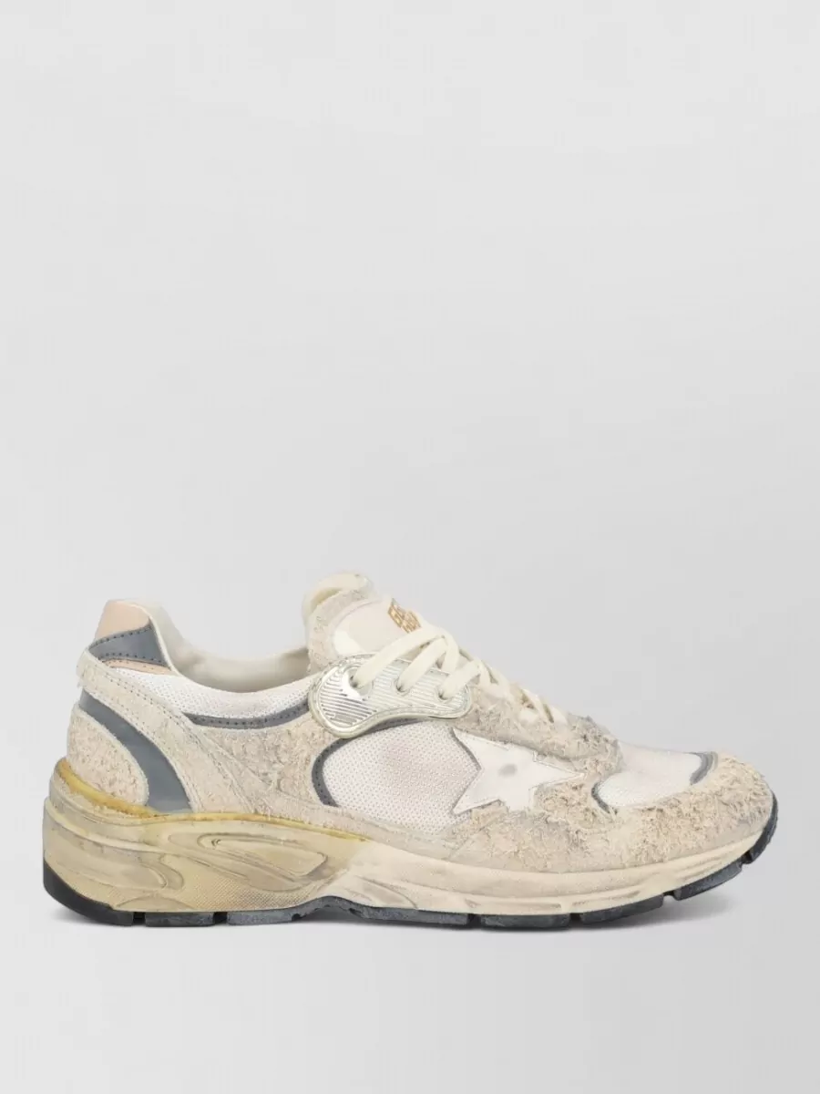 Golden Goose Distressed Texture Sneakers Rubber Sole Design