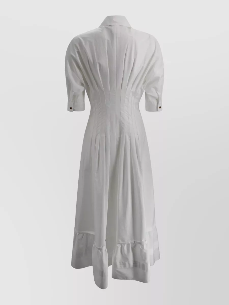 S Max Mara Cotton Poplin Fit-And-Flare Midi Dress