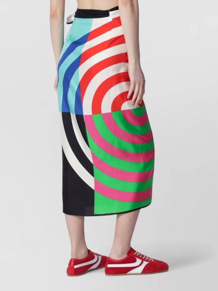 Dries Van Noten Silk Midi Wrap Skirt