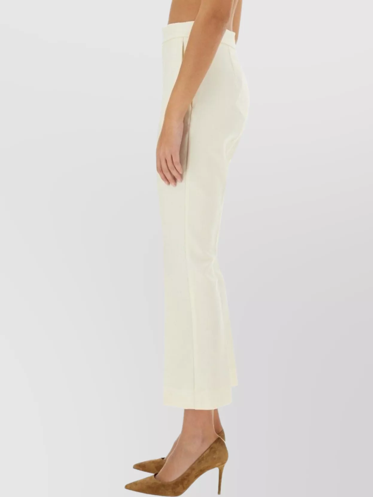 Max Mara Cropped Slim Fit Trousers Side Pockets