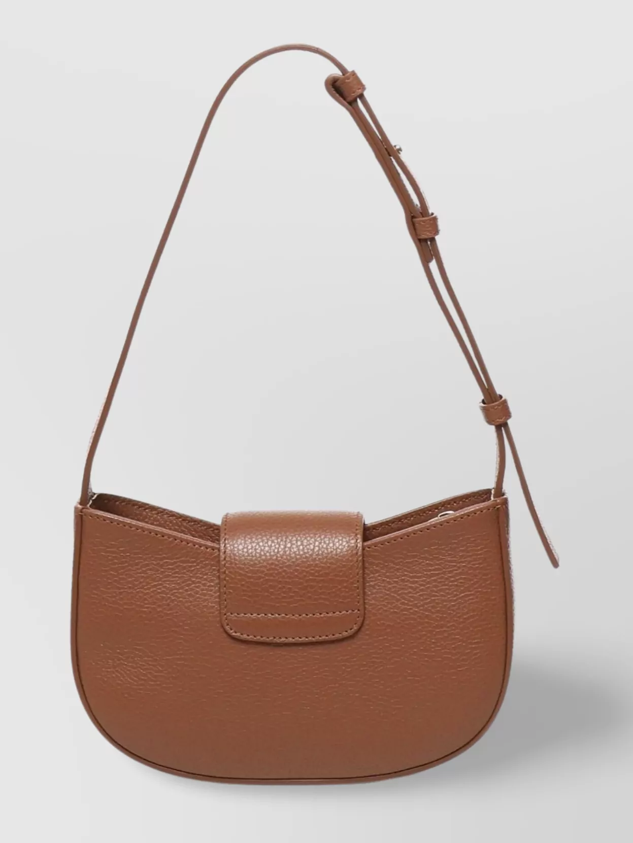 Ferragamo Pebbled Leather Shoulder Bag With Adjustable Strap