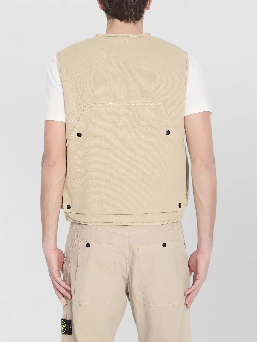 Stone Island Cotton Quilted Oversized Vest