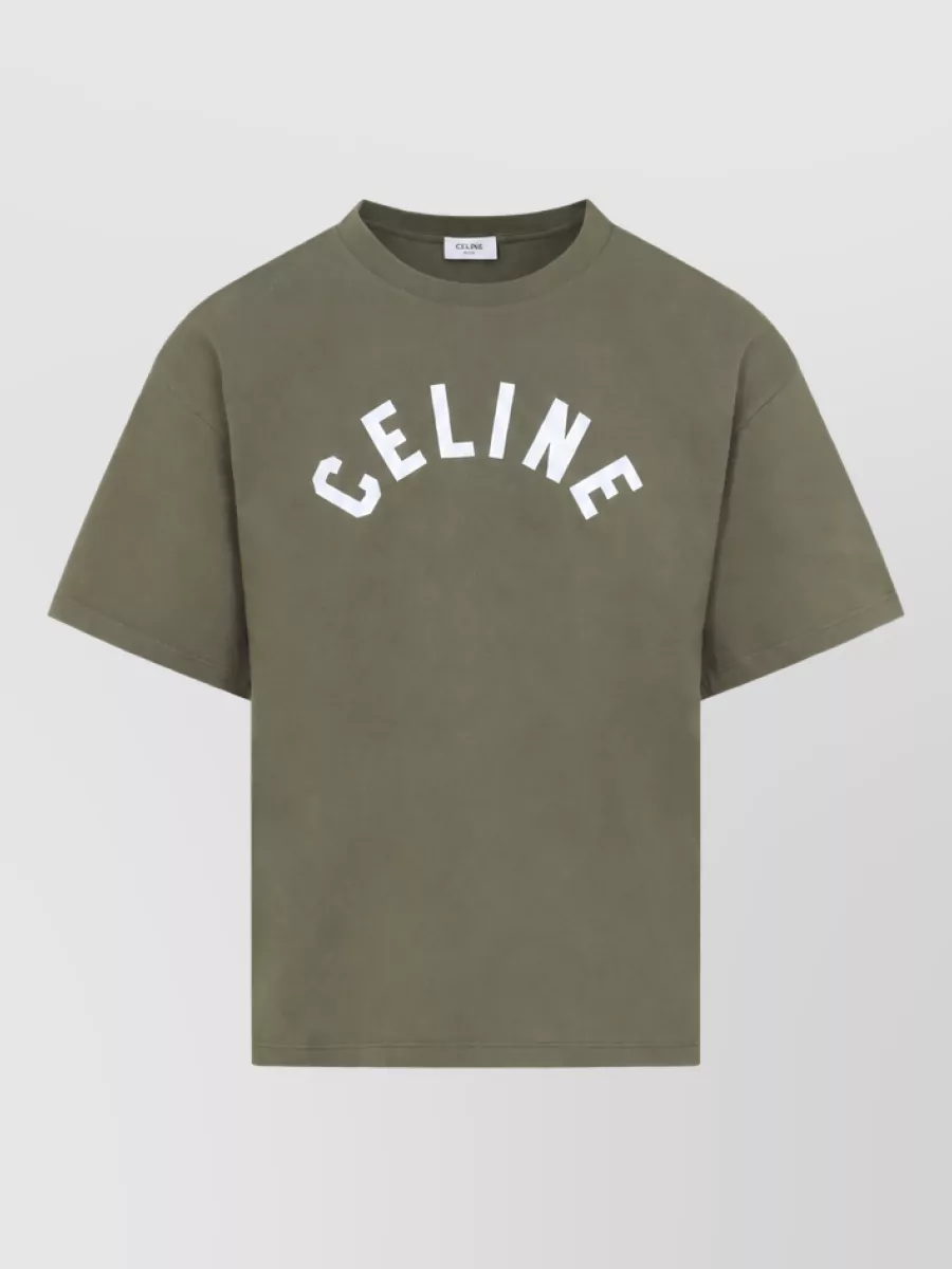 Celine relaxed cotton logo-print t-shirt