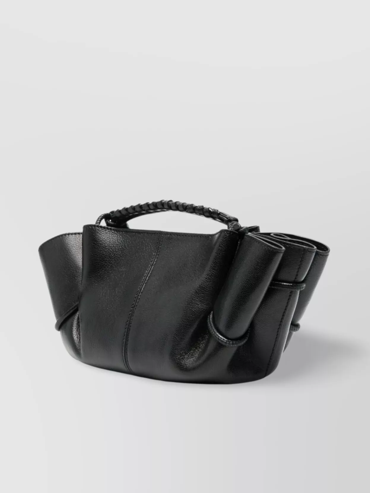 Hereu Mini Leather Handbag With Adjustable Shoulder Strap