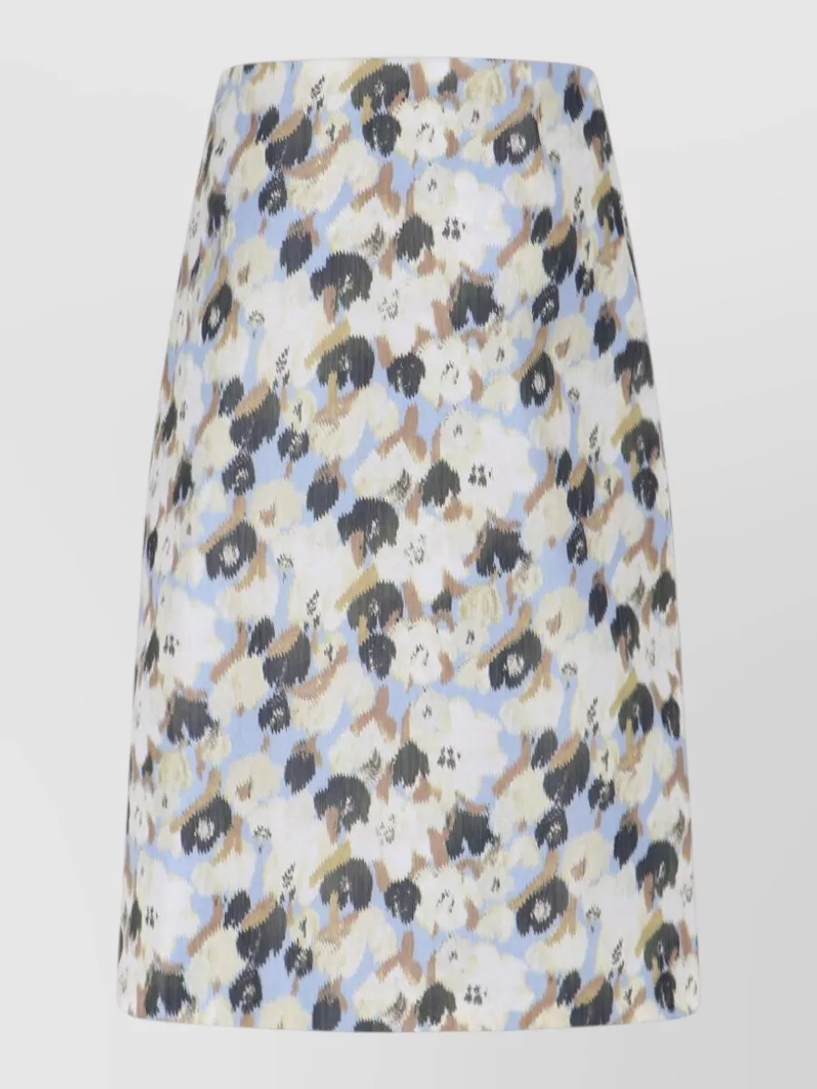 Marni High Waist Mini Skirt Abstract Pattern In Multi