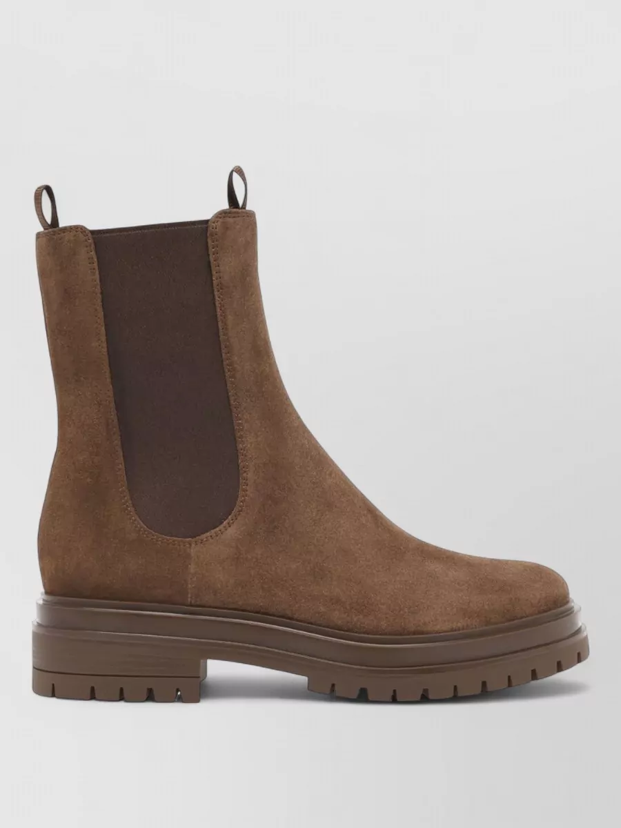 Gianvito Rossi Suede Leather Ankle Boots